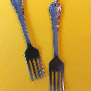 NWOT Fork Earrings, Metal